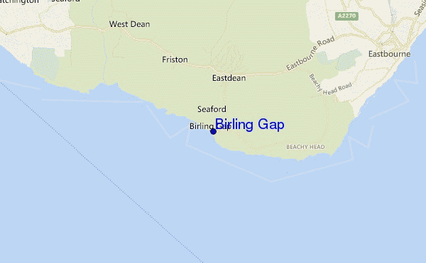 carte de localisation de Birling Gap