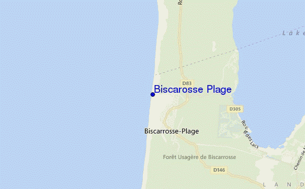 carte de localisation de Biscarosse Plage