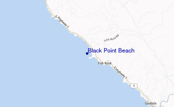 carte de localisation de Black Point Beach