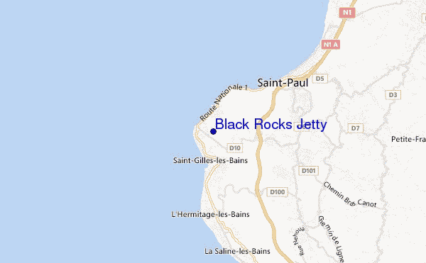 carte de localisation de Black Rocks Jetty