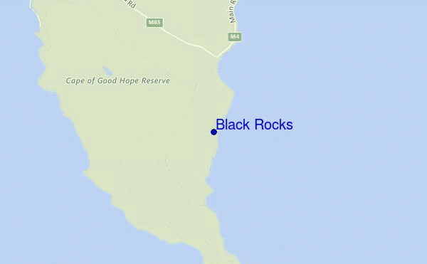 carte de localisation de Black Rocks