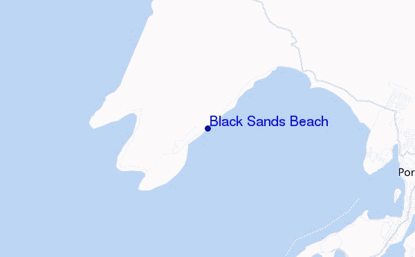 carte de localisation de Black Sands Beach