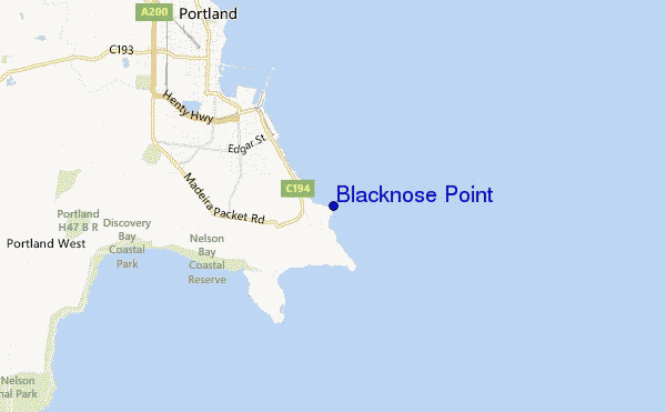 carte de localisation de Blacknose Point