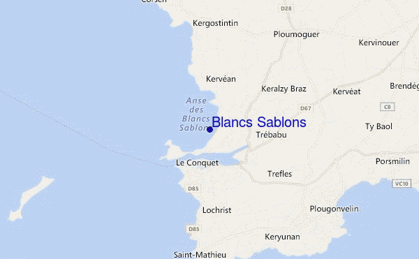 carte de localisation de Blancs Sablons