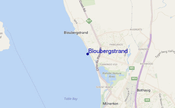 carte de localisation de Bloubergstrand