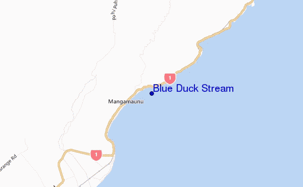 carte de localisation de Blue Duck Stream