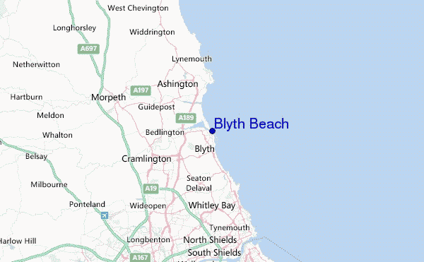 Blyth Beach Location Map