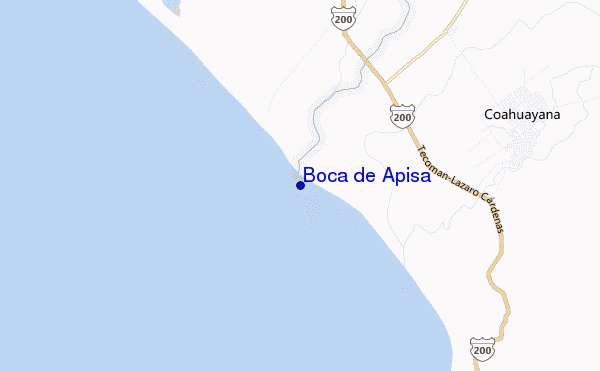 carte de localisation de Boca de Apisa