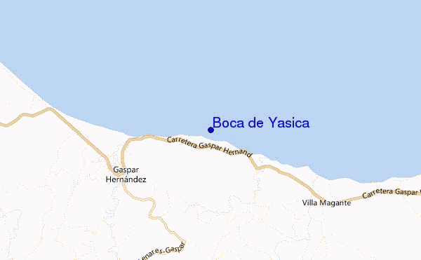 carte de localisation de Boca de Yasica
