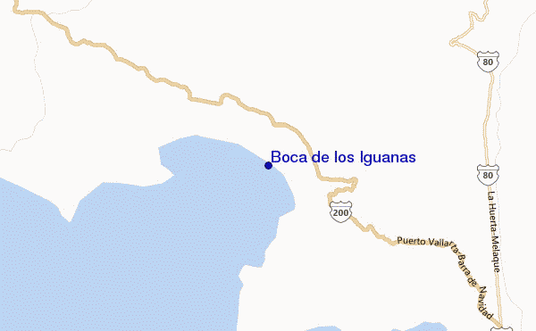 carte de localisation de Boca de los Iguanas