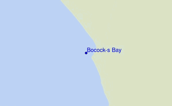 carte de localisation de Bocock's Bay
