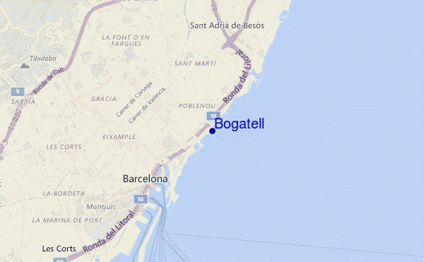 carte de localisation de Bogatell