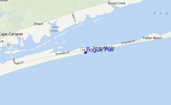 carte de localisation de Bogue Pier
