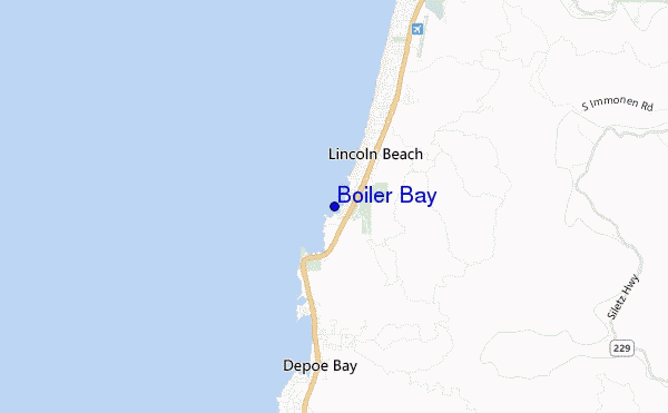 carte de localisation de Boiler Bay