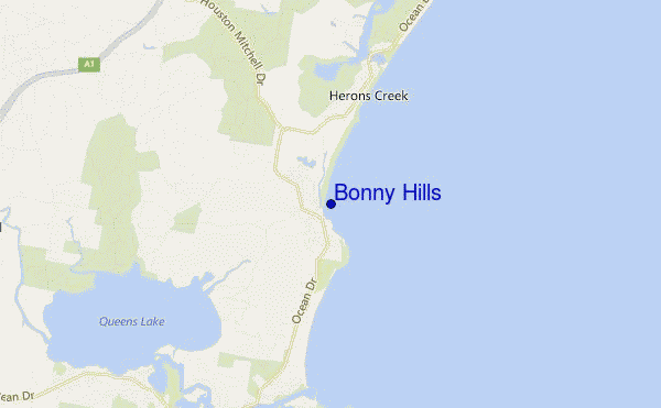 carte de localisation de Bonny Hills