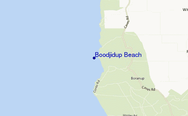 carte de localisation de Boodjidup Beach