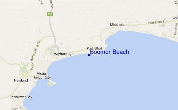 carte de localisation de Boomer Beach