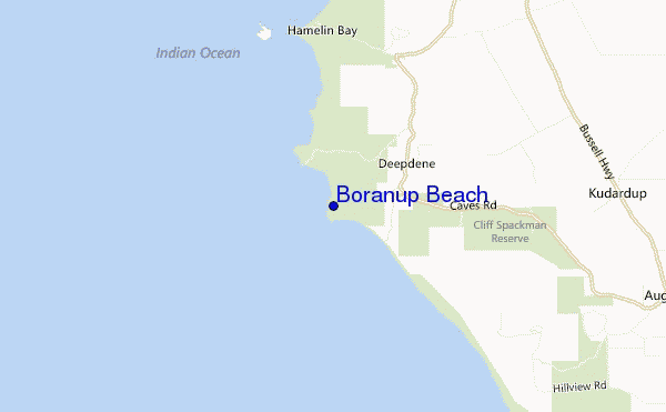 carte de localisation de Boranup Beach