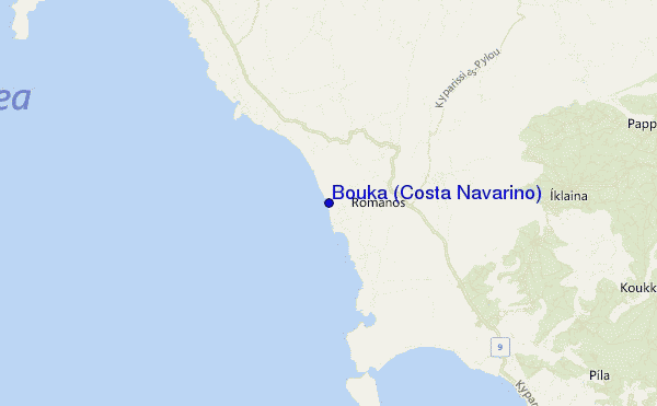 carte de localisation de Bouka (Costa Navarino)