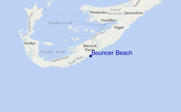 carte de localisation de Bouncer Beach