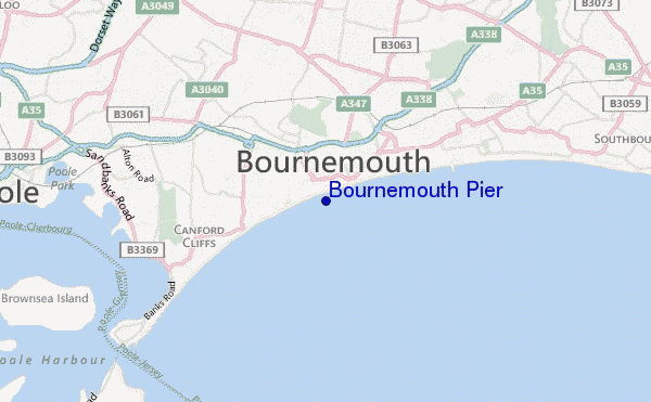 carte de localisation de Bournemouth Pier