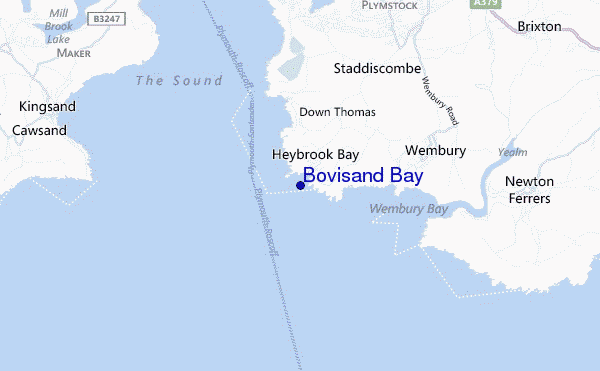 carte de localisation de Bovisand Bay