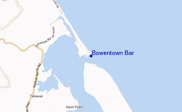 carte de localisation de Bowentown Bar