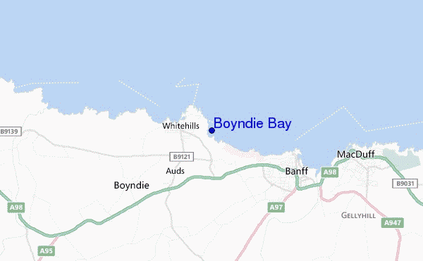 carte de localisation de Boyndie Bay