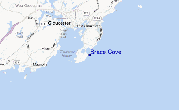 carte de localisation de Brace Cove