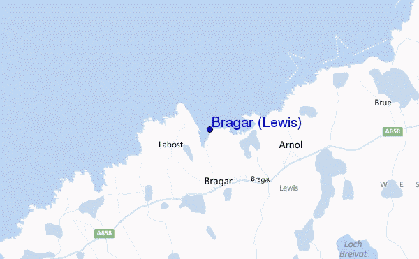 carte de localisation de Bragar (Lewis)