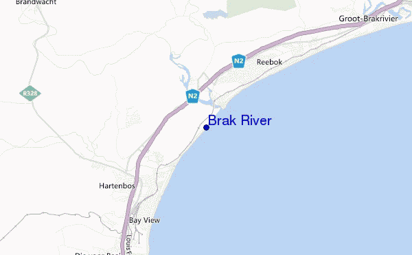 carte de localisation de Brak River