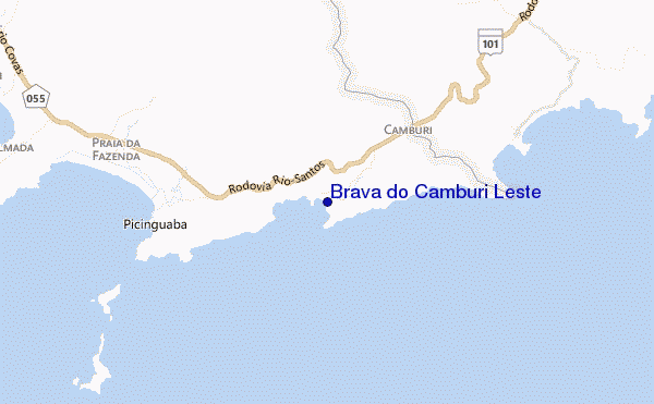 carte de localisation de Brava do Camburi Leste
