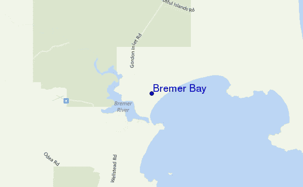 carte de localisation de Bremer Bay