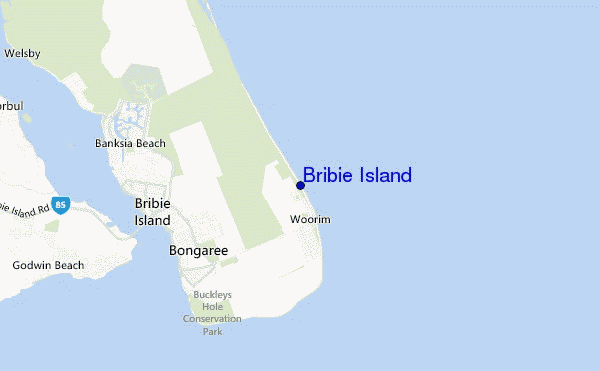 carte de localisation de Bribie Island
