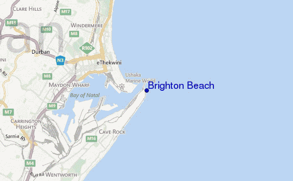 carte de localisation de Brighton Beach