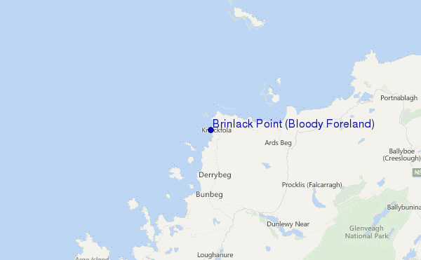 Brinlack Point (Bloody Foreland) Location Map