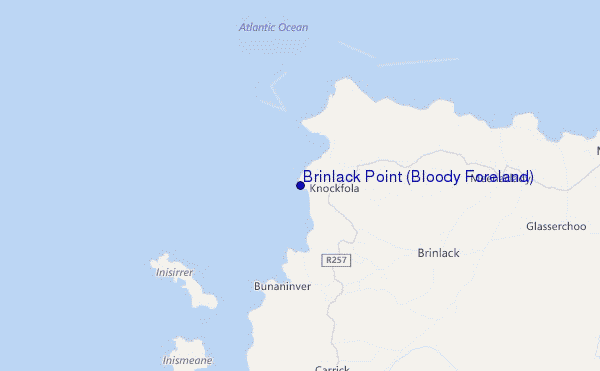 carte de localisation de Brinlack Point (Bloody Foreland)