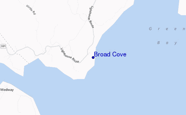 carte de localisation de Broad Cove