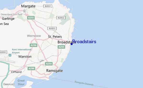 carte de localisation de Broadstairs