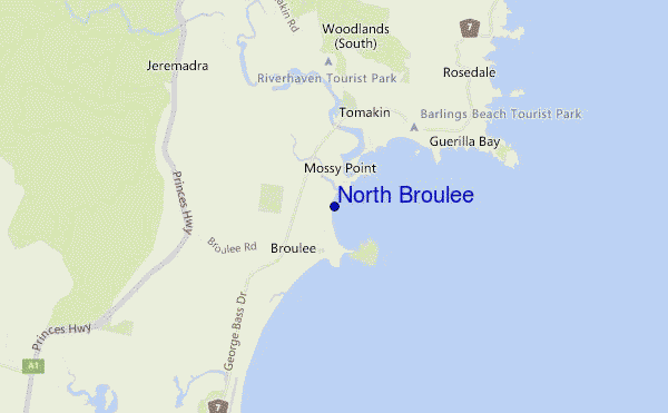 carte de localisation de North Broulee