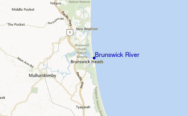carte de localisation de Brunswick River