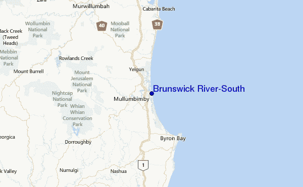 Brunswick River-South Location Map