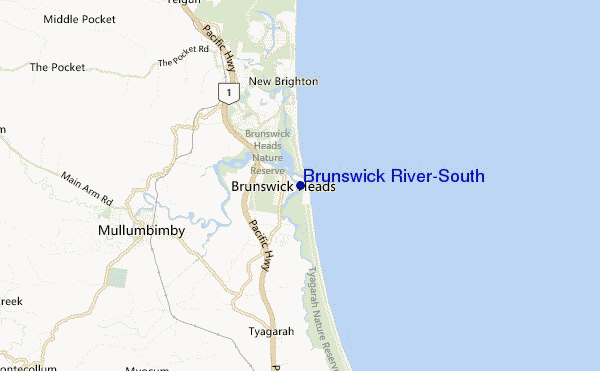 carte de localisation de Brunswick River-South