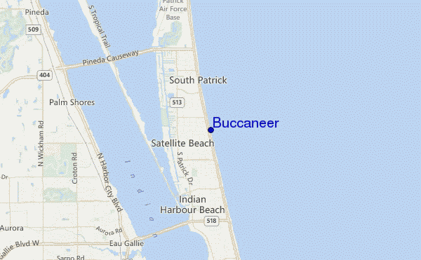 carte de localisation de Buccaneer