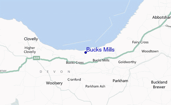 carte de localisation de Bucks Mills
