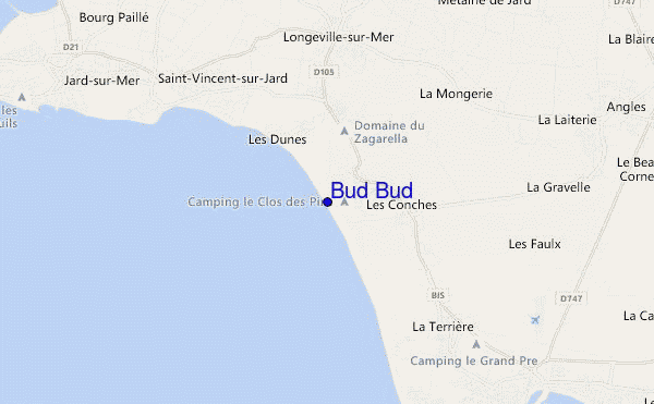 carte de localisation de Bud Bud