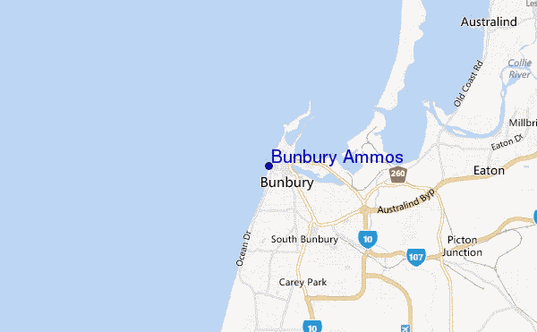 carte de localisation de Bunbury Ammos