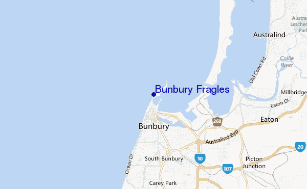 carte de localisation de Bunbury Fragles