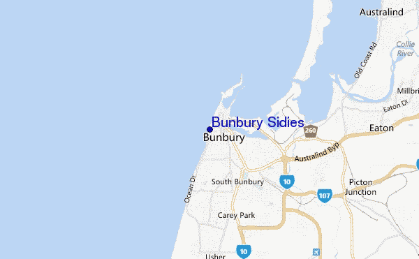carte de localisation de Bunbury Sidies