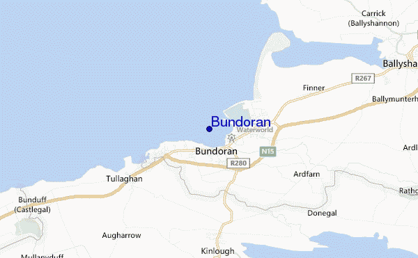 carte de localisation de Bundoran